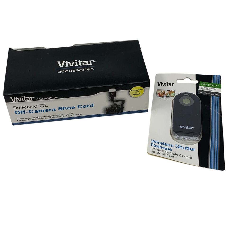 Vivitar Dedicated TTL Off Camera Shoe Cord + Wireless Shutter Release Nikon